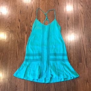 Green cross strapped dress